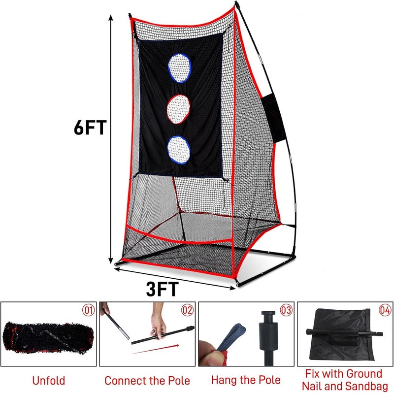 KAIDIDA Football Throwing Net Portable: 6x3ft Durable Training Target for Backyard Sports Field Use Ideal for Adults Teens and Coaches - Image 2